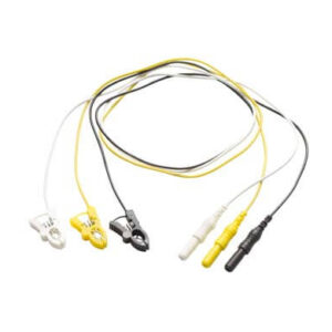 Pinch clip electrode cable 3 pcs (black, yellow, white)
